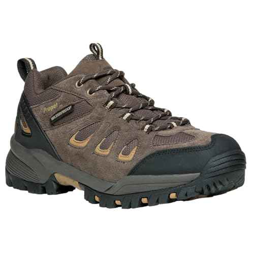 Propet Mens Ridge Walker Low Hiking Hiking Sneakers Shoes - Black