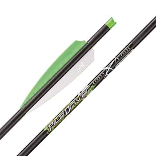 Carbon Express PileDriver Fletched Carbon Crossbolt with 4-Inch Vanes, 6-Pack