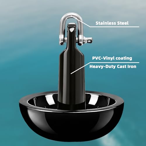 5lb Mushroom Anchor Kit for Small Boat Kayak Canoe with Rope & Accessories - Up to 8ft Watercraft