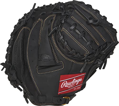 Youth Baseball Glove 31.5 Inch First Base/Catcher's Mitt - Black, 1-Piece Closed Web