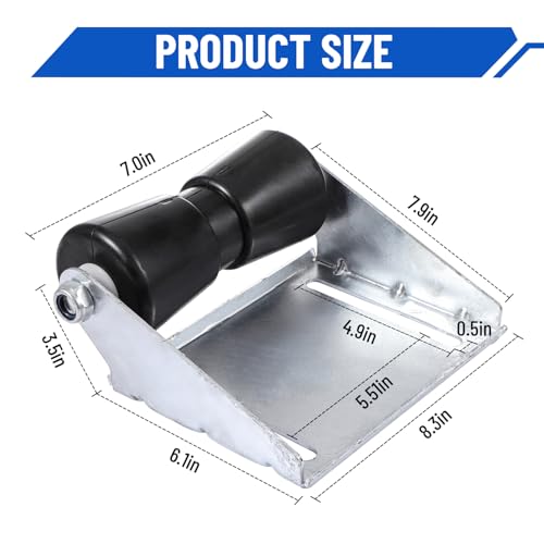 8-Inch Boat Trailer Rollers with Brackets Keel Assembly Kit