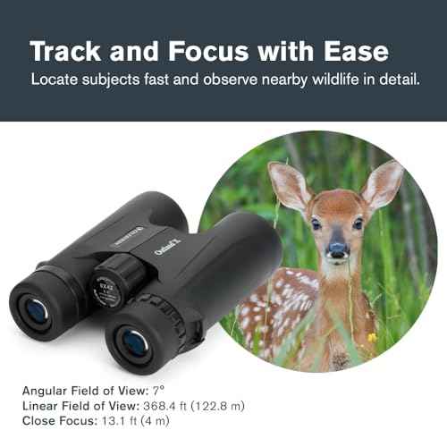 Celestron - Outland X 8x42 Binoculars ? Ideal for Birding and Outdoors ? 42mm Objective Lenses ? Wide 7¡Æ Field of View ? BaK-4 Prisms ? Multi-Coated ? Waterproof and Fogproof