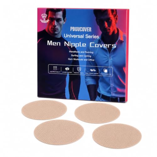 Mens Nipple Covers No Show Anti-Chafing Guard for Running & Workout