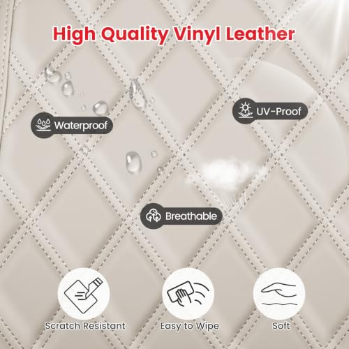 Beige Golf Cart Seat Cover Fit Yamaha G29 Drive2 Front Standard Seat - Custom Fit