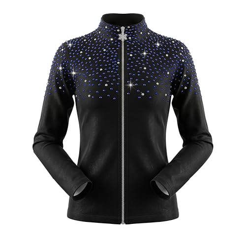 Kids Figure Skating Jacket Fleece-Lined Warm Training Coat 12-14 Years Black