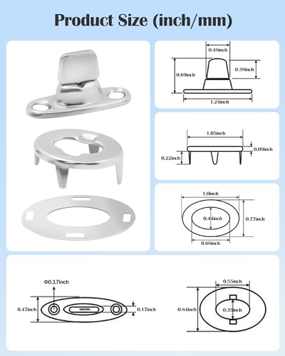 Marine Grade Brass Twist Lock Fasteners for Boats and RVs - 10 Pack