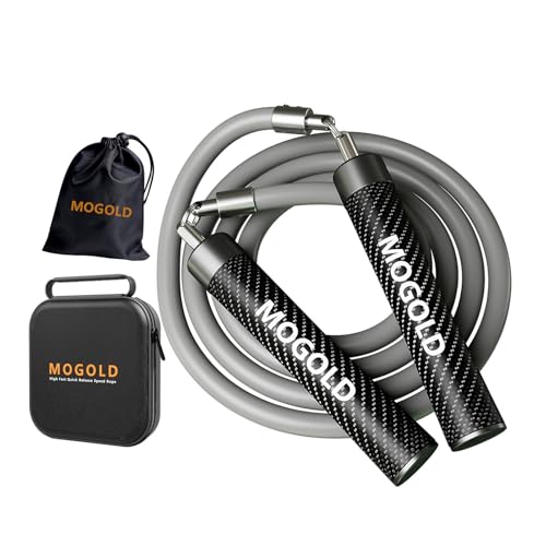 Weighted Jump Rope 1LB with Black Handle - 9ft for HIIT & Cardio, Pre-Sized L Length