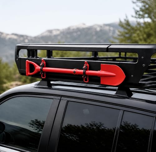 Heavy Duty Metal Rubber Shovel Mount Kit for Off-Road Vehicles, Secure Tool Holder