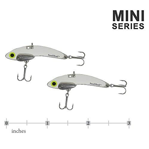 SteelShad Mini 1/4 oz Lipless Crankbait Set - Silver for Freshwater Fishing