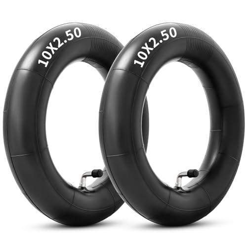 Heavy Duty 10x2.50 Inner Tube for Electric Scooter - 40% Thicker, CR202 Valve Stem, Pack of 2