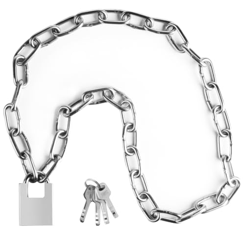 Heavy-Duty Stainless Steel Bike Chain Lock 40 Inch Security Lock with Key