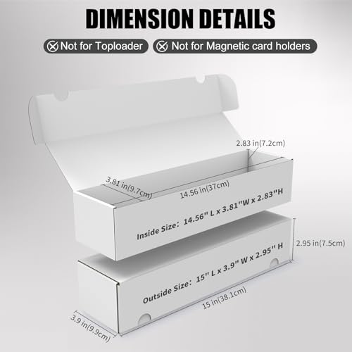 Trading Card Storage Box 30-Pack - White Corrugated Cardboard Organizer - 1100 Count Capacity - Variation: 30-Pack-Standard