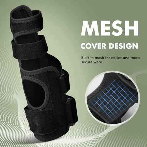 Trigger Finger Splint, 2 Finger Brace for Index, Middle, Ring, Pinky Finger, Treatment for Hand Fractures, Arthritis (L/XL, Right)