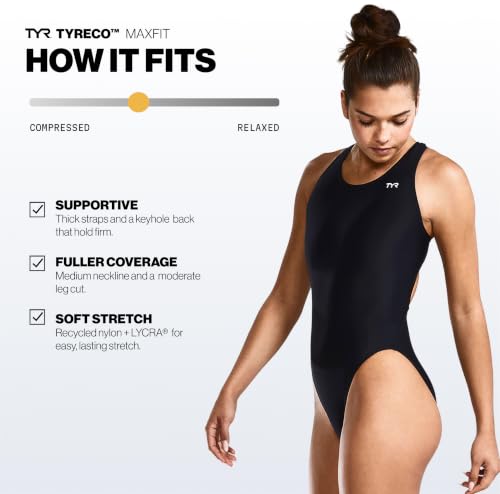 TYR Maxfit Solid Swimsuit - Navy / 32 - Women's One-Piece Swimwear