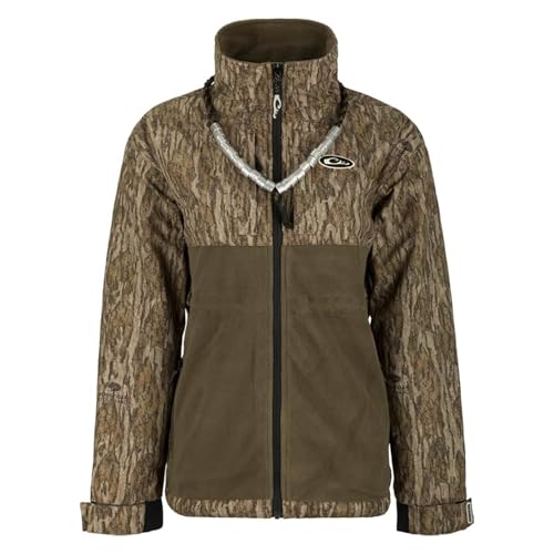 Drake Waterfowl Women's Eqwaderplus Full Zip, Mossy Oak Bottomland, Medium