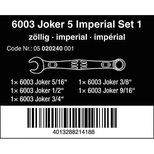 6003 JOKER 4 SET 1 RING SPANNER SET, 4 PIECES