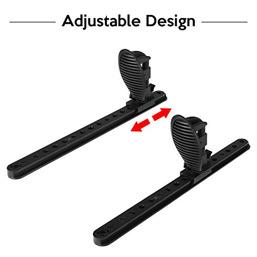 Adjustable Kayak Foot Pegs Pedals Black - Durable Boat Foot Brace