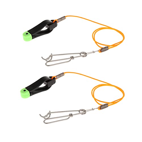 Fishing Line Release Clips with 17 Inch Leader Pack of 2