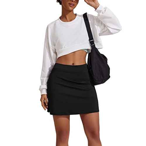 Ekouaer Women's Active Performance Skort Lightweight Skirt for Running Tennis Golf Workout Sports
