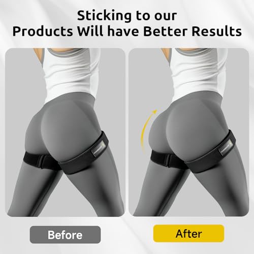 MANUEKLEAR Non-Slip Blood Flow Restriction Bands for Glutes - Black