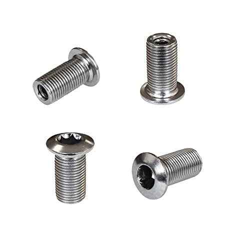 5 pcs for Each Single/Double/Triple Chainring Bolts Screws Disc Crankset Nuts Chainwheel + 10 pcs Washers Fit for Road Bike Mountain Bike MTB (25 pcs)