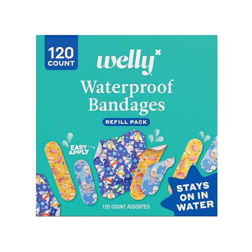 Waterproof Adhesive Bandages Pack for Minor Cuts - Assorted Sizes & Patterns