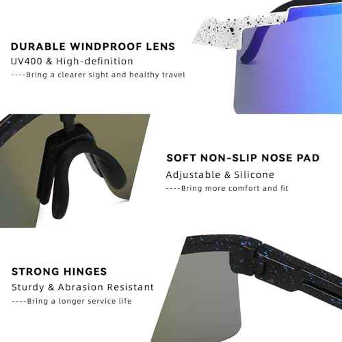 MARIDA Sunglasses for Men&Women, UV400 Protection Sports Sunglasses With Adjustable Temple, Driving Fishing Sports Mens Sunglasses
