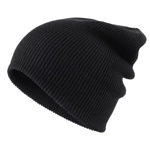 Connectyle Thick Cuffed Beanie for Men & Women Double Layer Knit Winter Hat Acrylic Watch Hat Warm Stocking Skull Cap