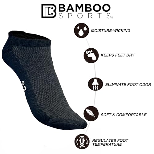 No Show Bamboo Workout Socks Women & Men 3 Pairs - Soft & Comfortable