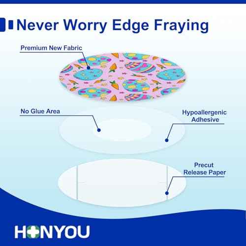HONYOU 15Pack Libre 3 Sensor Covers Waterproof, 15 Days Long Stay Libre 3 Plus Protective Festive Print Pattern CGM Adhesive Patches Without Hole, Hypoallergenic & Latex-Free, Sweatproof