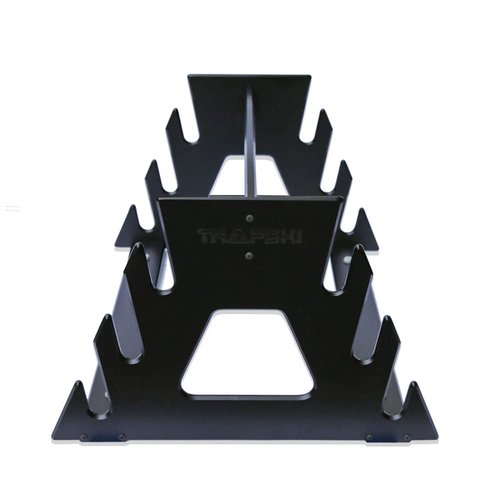 TRAPSKI All Mountain Ski and Snowboard Mobile Rack | Marine Grade HDPE Plastic | UV Protected | Premium Strap Included | 3 Year Warranty | Made in The USA | Veteran Owned Business… (Black, Six Pack)