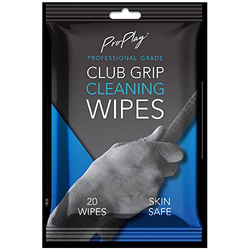 Golf Club Grip Cleaning Wipes - Powerful Tackiness Restorer, Unscented, 20 Pack