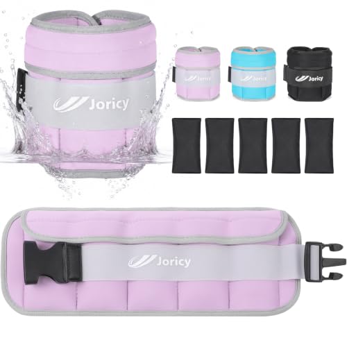 Purple Water Weights for Water Aerobics & Fitness - Adjustable 3lb Each Ankle & Wrist Weights