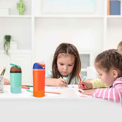 Mokoart Silicone Boot Compatible with Owala Kids Water Bottle 16/14 oz, Anti-Slip Rubber Bottom Protective Sleeve for Owala Kids FreeSip 16oz, Accessories for Owala Kids Flip 14oz