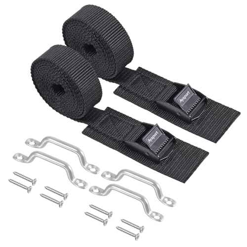 Ayaport Battery Tie Down Strap 48¡± Battery Box Hold Down Kit, Tie Down Kit, with Small Stainless Steel Bracket & Screws Used for RV Battery, Gas Fuel Tank, Accessories