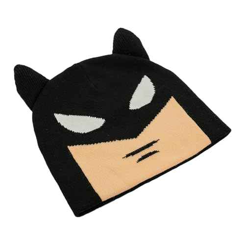 Popfunk Official Batman Face Adult Knit Beanie - Unisex for Men and Women, Black