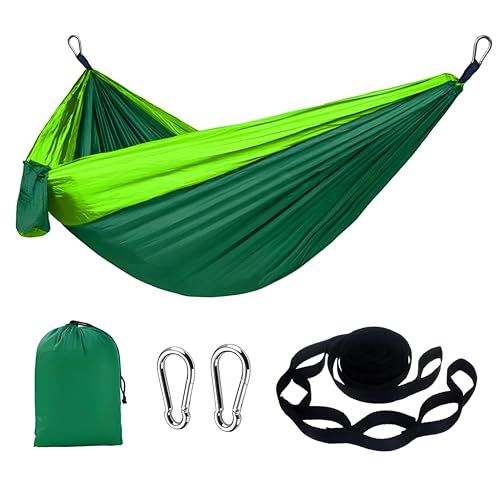 Camping Hammock Lightweight, Portable Hammocks with Tree Straps, Travel Swing Nylon Camp Hammocks for Adult Kids, Outdoor Essentials for Hiking Beach Backpacking