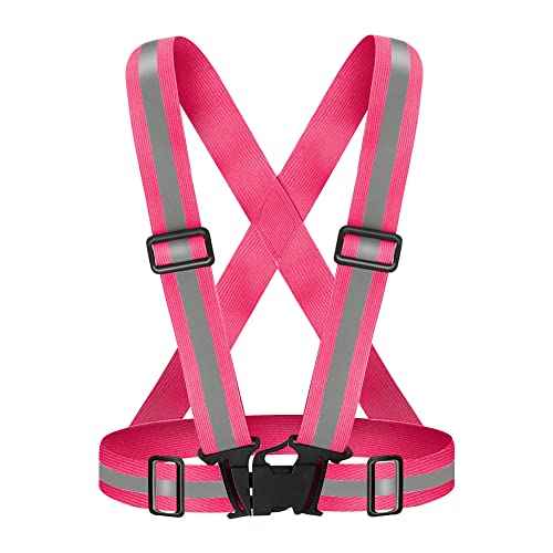 High Visibility Reflective Vest Safety Vest Running Reflective Gear Adjustable Reflective Vest for Walking,Jogging,Hiking,Night Cycling