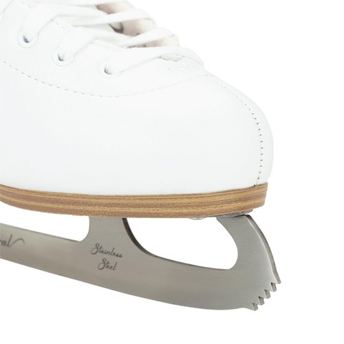 Riedell Horizon Adult Ice Skates - Recreational Figure Ice Skates with Stainless Steel Blade | White | Size 6