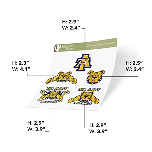 North Carolina A&T Aggies Sticker Decal 8.5 x 11 Inches - College Spirit Vinyl Sticker Sheet