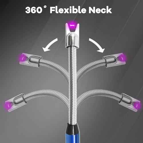 3 Pack Candle Lighter Electric Rechargeable Arc Windproof Lighters Flexible Neck Long Rotate 360 Plasma Lighter USB Flameless Lighters Candles Grill BBQ