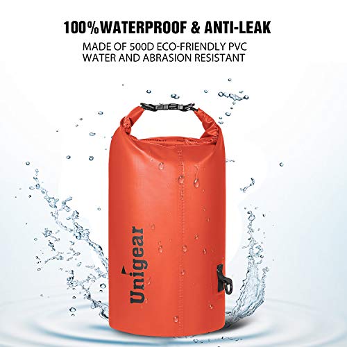 Unigear 10L Waterproof Dry Bag for Kayaking - Orange