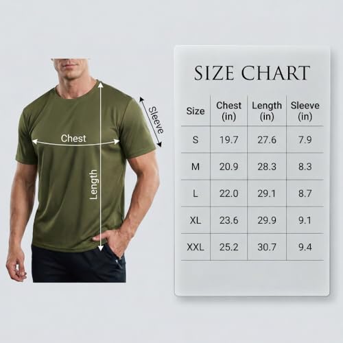 Men's Short-Sleeve Sports T-Shirt Set - Quick-Drying & Breathable, Medium Navy