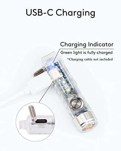 Rechargeable Small Keychain Flashlight with High CRI 420 Lumens
