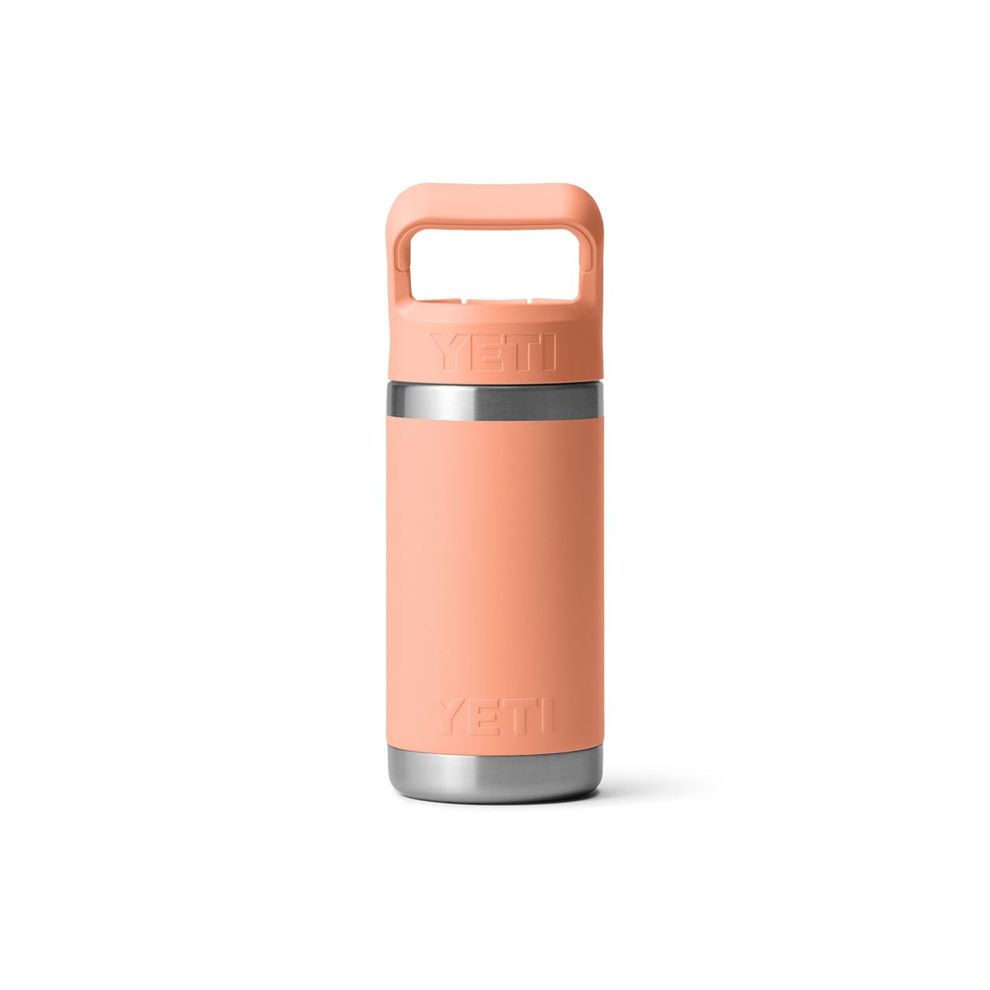 YETI Rambler Jr. 12 oz Kids Bottle, with Straw Cap, Low Country Peach