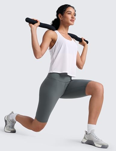 Mesh Racerback Tank Top for Yoga & Workout - Lightweight Breathable Exercise Top - Small White