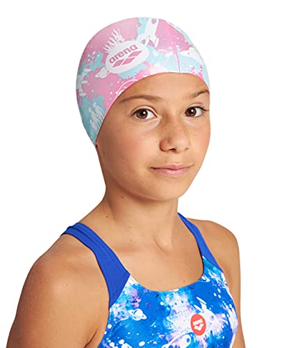 Arena Classic Junior Silicone Swim Cap for Kids with Dots Design - Comfortable & Durable