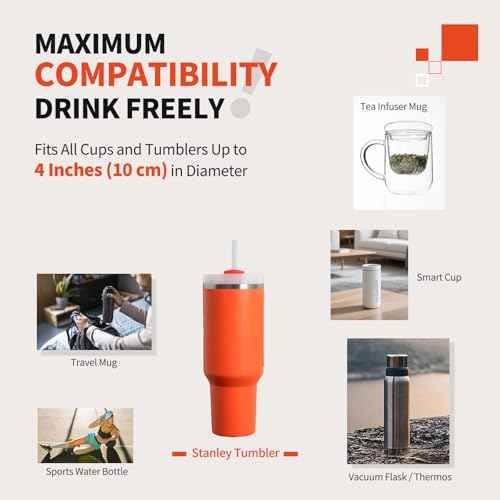 Treadmill Cup Holder Water Bottle Holder with Two Adjustable Straps, Armrest Organizer Universal Crossbar Drink Holder for Stroller, Bike, Wheelchair, Golf Cart, Walker