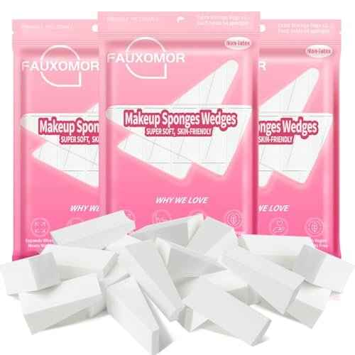 324 Pcs New Makeup Sponges Wedges for Face Foundation, Latex-Free Triangle Cosmetic Make Up Sponge for Flawless Application and Blending, Beauty Blender for All Skin Types with Six Pouches