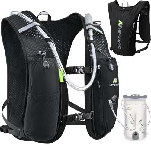 N NEVO RHINO 5L Running Hydration Vest Pack with 1.5L Water Bladder - Black